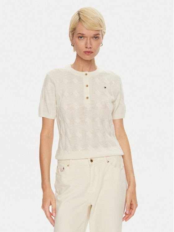 Tommy Hilfiger Tommy Hilfiger Пуловер WW0WW43504 Екрю Regular Fit