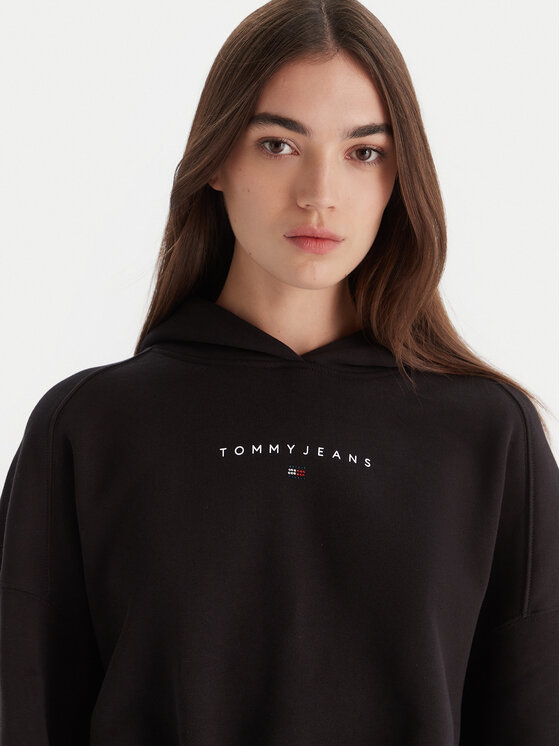 Tommy Jeans Tommy Jeans Mikina Bling Linear DW0DW21607 Čierna Regular Fit