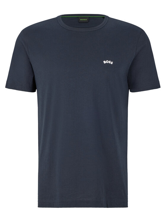 BOSS Boss T-shirt Tee Curved 50469045 Tamnoplava Regular Fit