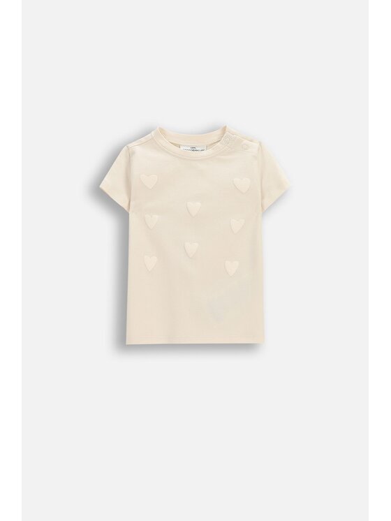 Coccodrillo Coccodrillo T-Shirt WC6143201HGN-003 Kremowy Regular Fit