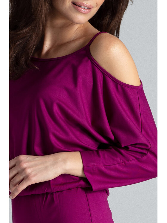 Lenitif Lenitif Sukienka K479 Różowy Regular Fit