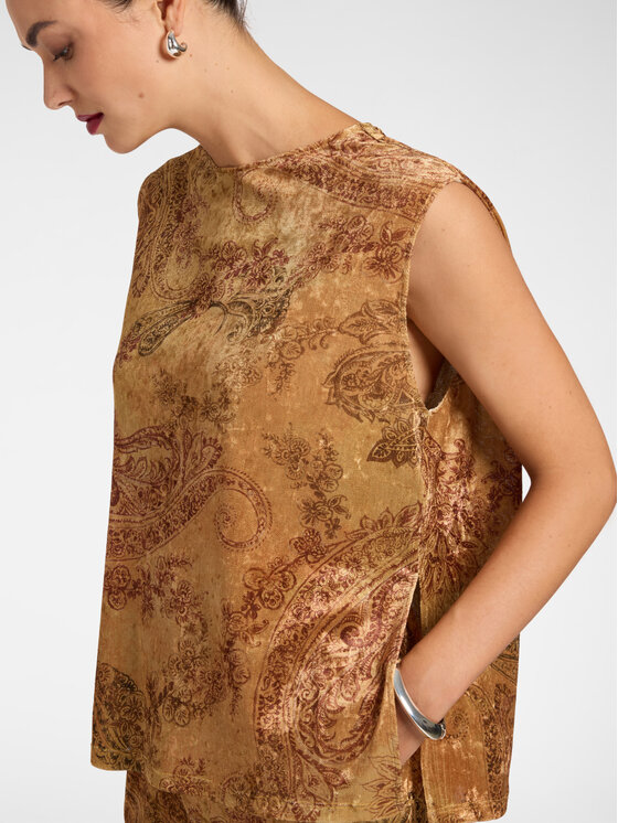 Elena Mirò Elena Mirò Top D005E000029N001 Złoty Regular Fit