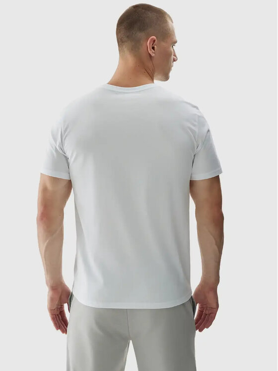 4F 4F T-Shirt 4FWAW24TTSHM1586-10S Biały Standard Fit