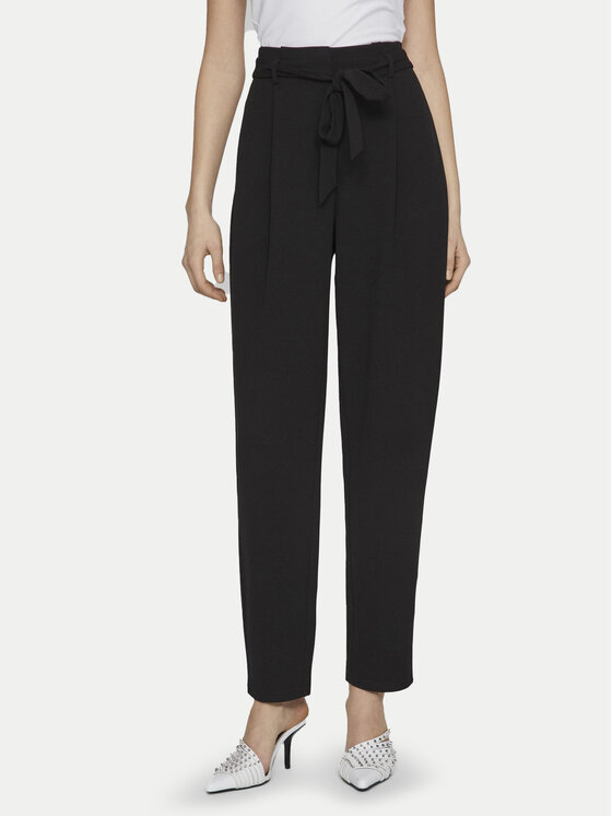 Vila Vila Pantaloni di tessuto Clava 14100197 Nero Straight Fit