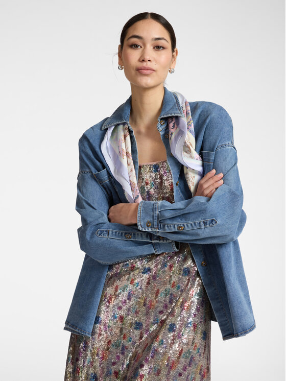 Elena Mirò Elena Mirò Camicia 5407E000104N024 Blu Over Fit