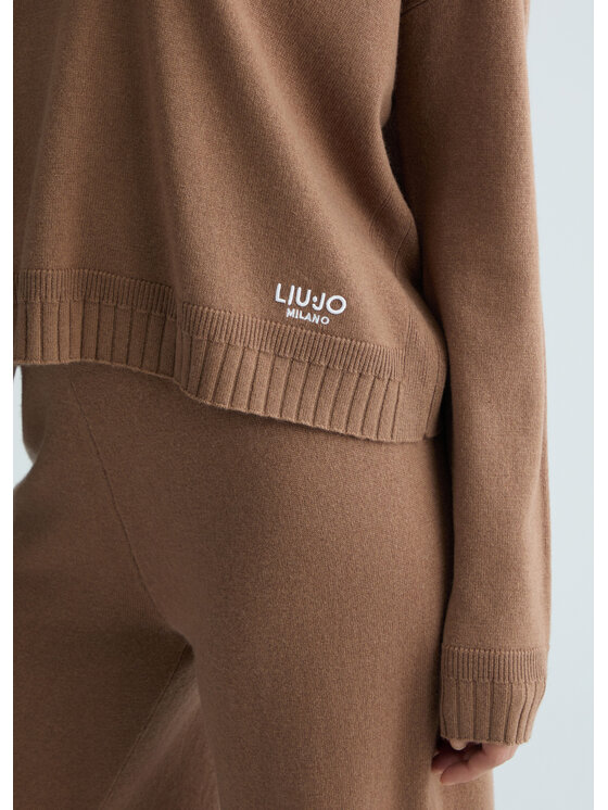 Liu Jo Liu Jo Sweter TA5078MS026X0675 Brązowy Regular Fit