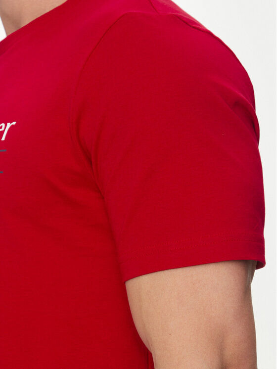 Tommy Hilfiger Tommy Hilfiger Тишърт Center Stack MW0MW38621 Червен Regular Fit