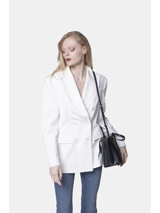 PINKO PINKO Marynarka Marinaio Biały Oversize