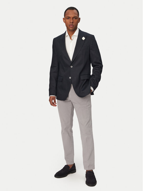 BOSS BOSS Švarkas Hutson Peak 262 50561857 Mėlyna Slim Fit