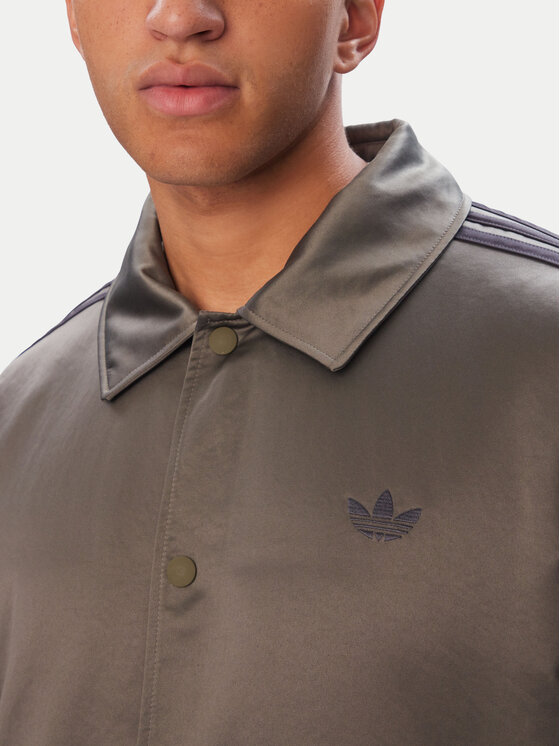 adidas adidas Pārejas jaka 3 Stripes Satin HZ3804 Gaiši brūna Loose Fit