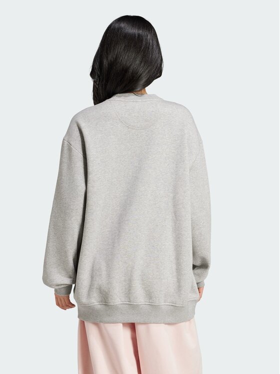 adidas adidas Bluza Essentials Fleece Long Oversized Crew Szary Oversize