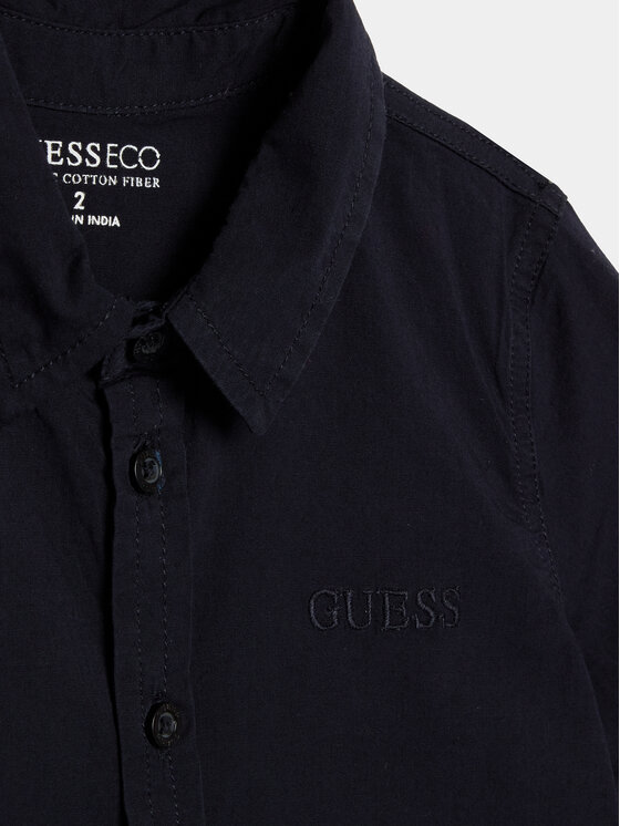 Guess Guess Koszula N3YH04 WE5W0 Granatowy Regular Fit