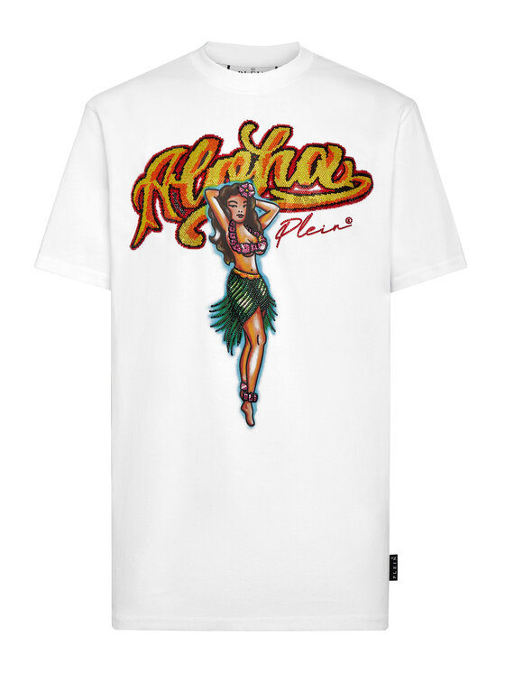 PHILIPP PLEIN PHILIPP PLEIN T-Shirt 1053 Bílá Regular Fit