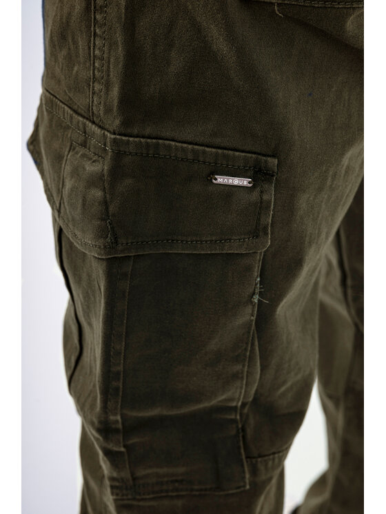 Marcus Marcus Pantaloni di tessuto Jeremy Cargo Verde Regular Fit