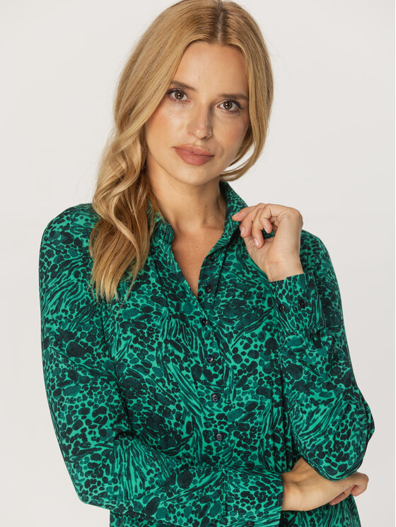 Willsoor Willsoor Koszula 61375 Zielony Comfort Fit