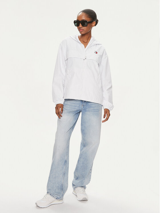 Tommy Jeans Tommy Jeans Větrovka Chicago DW0DW17747 Bílá Regular Fit