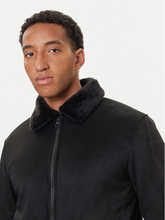 Guess Guess Куртка зі штучної шкіри M5BL43 W2302 Чорний Regular Fit