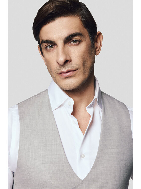 Lancerto Lancerto Kamizelka Genova KA073125000001 Szary Slim Fit