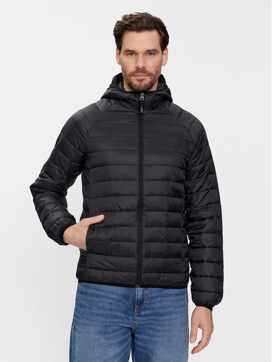 Brave Soul Brave Soul Μπουφάν μεταβατικό MJK-HIKEHOODBLK Μαύρο Regular Fit