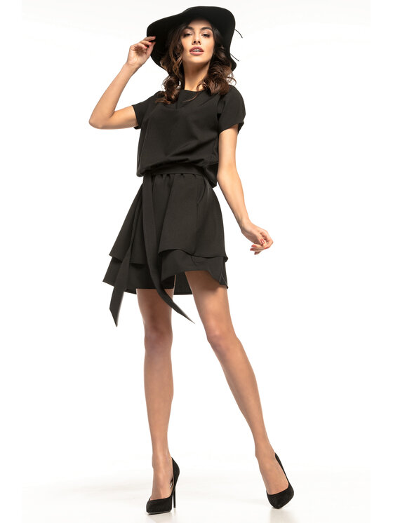Tessita Tessita Sukienka koktajlowa T268 Czarny A-Line Fit