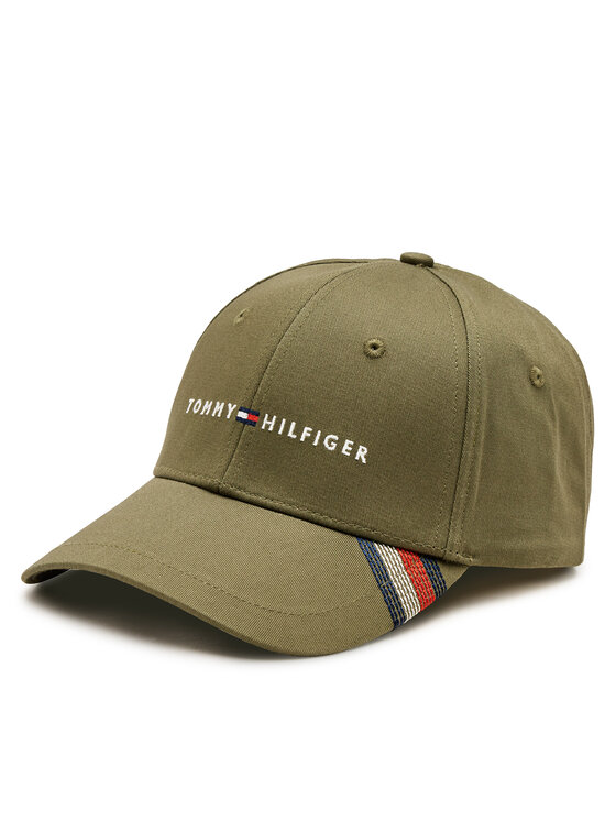 Tommy Hilfiger Cepure ar nagu Foundation Cotton 6 Panel Cap AM0AM12532 Haki