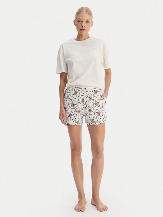 Tommy Hilfiger Tommy Hilfiger Pizsama UW0UW05760 Bézs Regular Fit