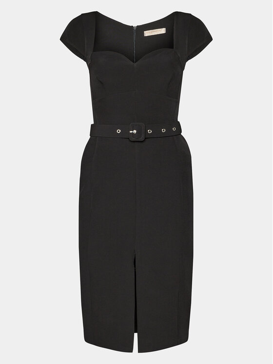 Rinascimento Rinascimento Koktel haljina CFC0116209003 Crna Slim Fit