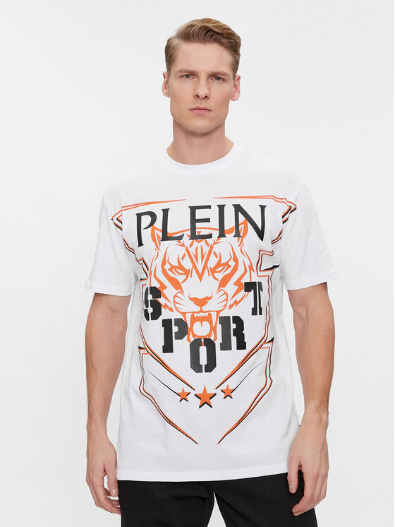 Plein Sport T-krekls SADC MTK6916 SJY001N Balts Regular Fit