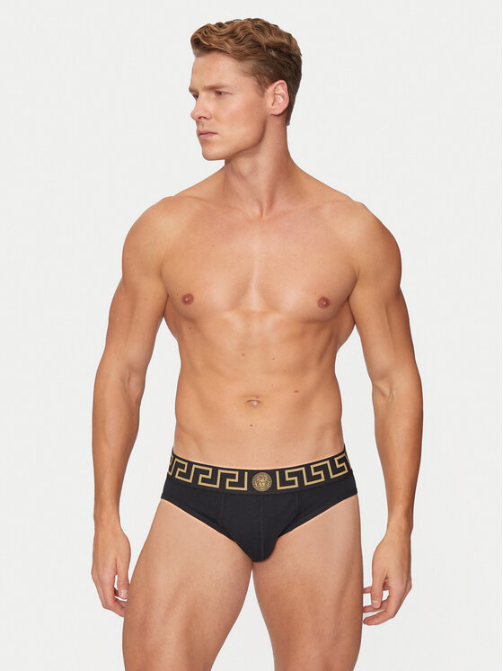 Versace Versace 2er-Set Slips AU10180 1A10011 Schwarz