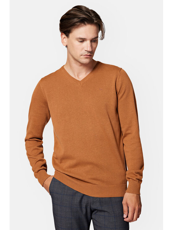 Lancerto Lancerto Sweter Lenny SW073223000038 Brązowy Regular Fit