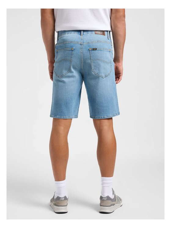 Lee Lee Szorty jeansowe 5 POCKET SHORT Niebieski Regular Fit