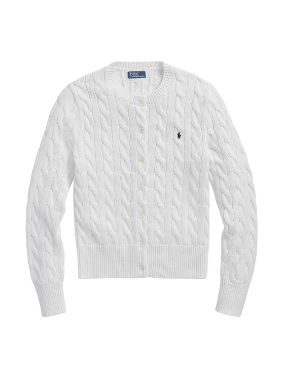 Polo Ralph Lauren Polo Ralph Lauren Pletena jopica 211891643001 Bela Regular Fit