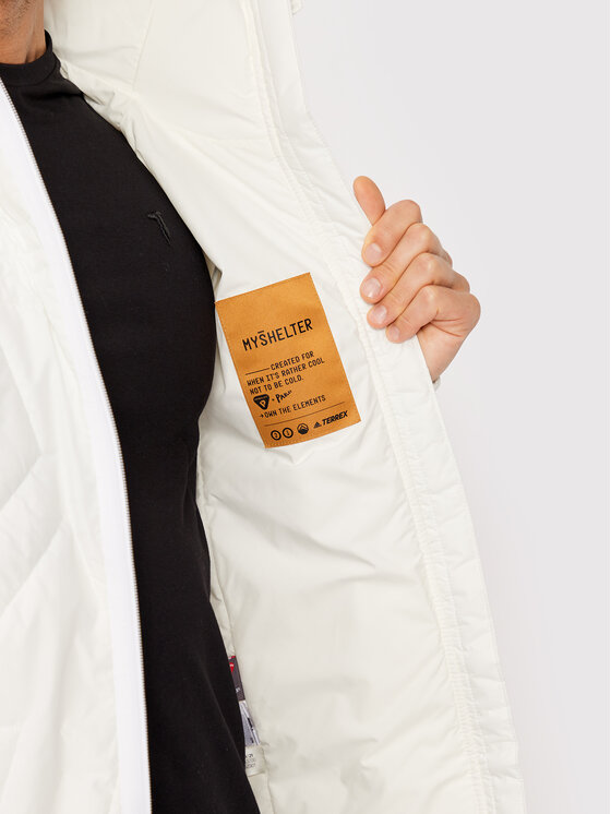 adidas adidas Geacă de iarnă Terrex Myshelter Primaloft GQ3700 Écru Relaxed Fit