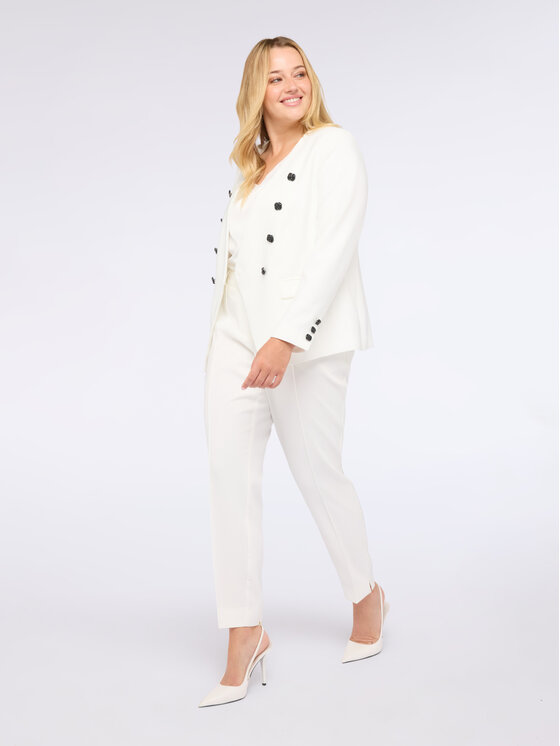 Fiorella Rubino Fiorella Rubino Giacca di transizione Q525T000208N011 Bianco Regular Fit