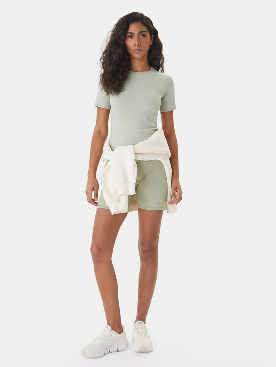 Reebok Reebok T-krekls Reebok x Ewa Chodakowska Nela RK25613CCW Gaiši zaļa Slim Fit