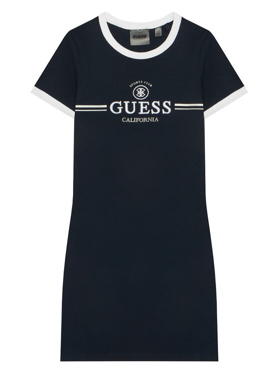 Guess Guess Haljina za svaki dan J6GK26 KCQX1 Tamnoplava Slim Fit