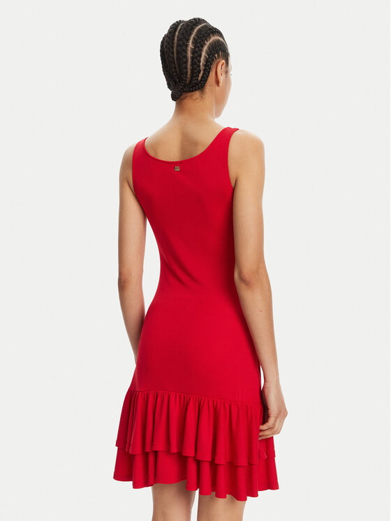 Just Cavalli Just Cavalli Každodenní šaty 78PAO907 Červená Slim Fit