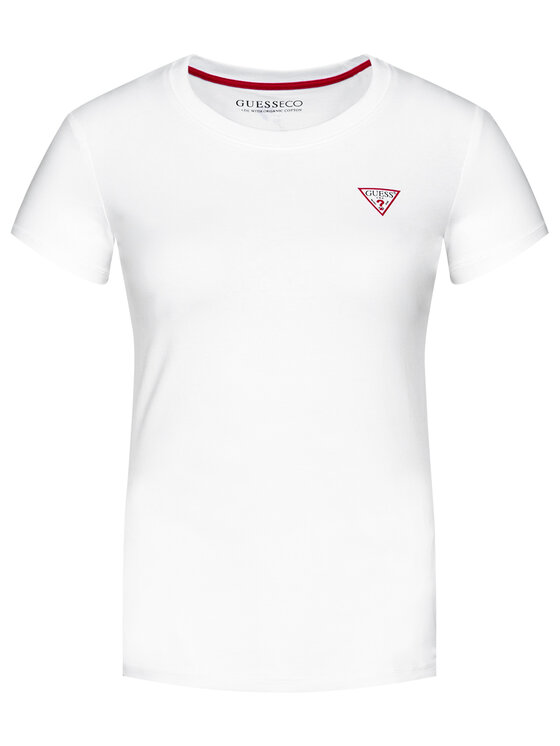 Guess Guess T-särk Mini Triangle Tee W0BI19 J1311 Valge Slim Fit