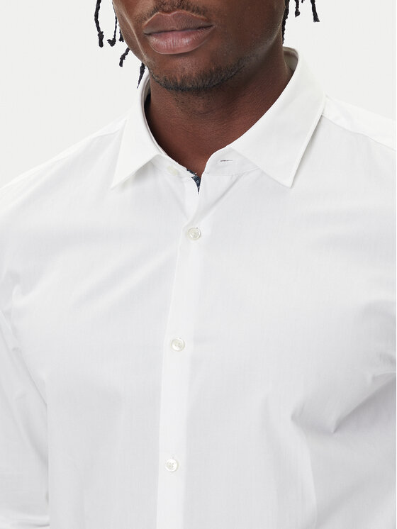 HUGO HUGO Marškiniai Koey 50549766 Balta Slim Fit
