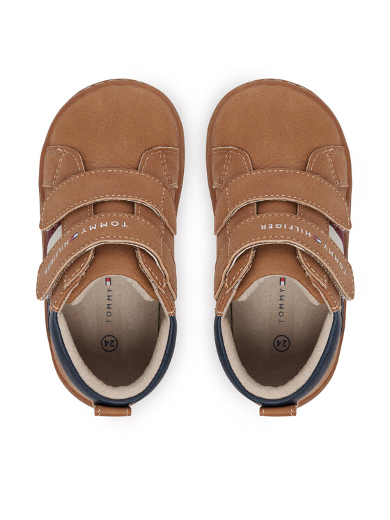 Tommy Hilfiger Tommy Hilfiger Tenisice Mid Cut Velcro Sneaker T1XH-35223-1269A242 Smeđa
