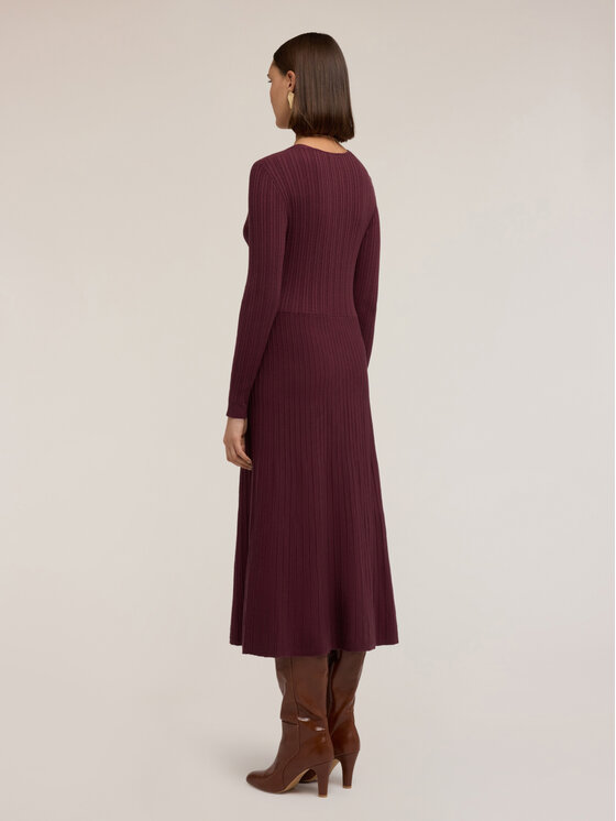 Motivi Motivi Vestito 7620W001532N036 Bordeaux Flared Fit