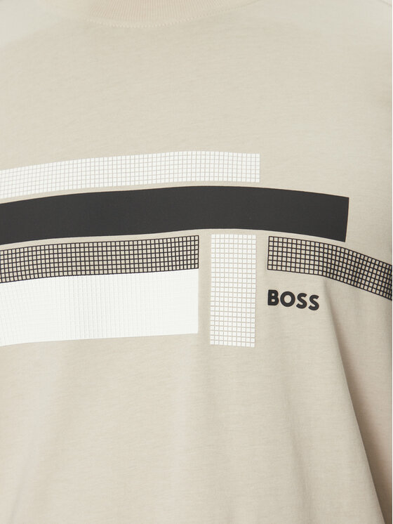 BOSS BOSS Tričko Glamping 50538923 Béžová Relaxed Fit