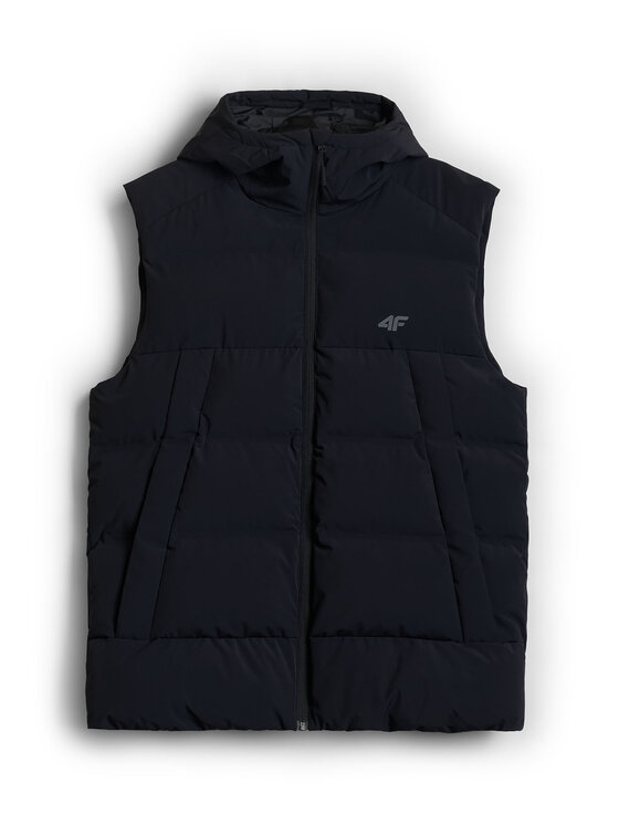 4F 4F Kamizelka URBAN COMMUTER Czarny Regular Fit