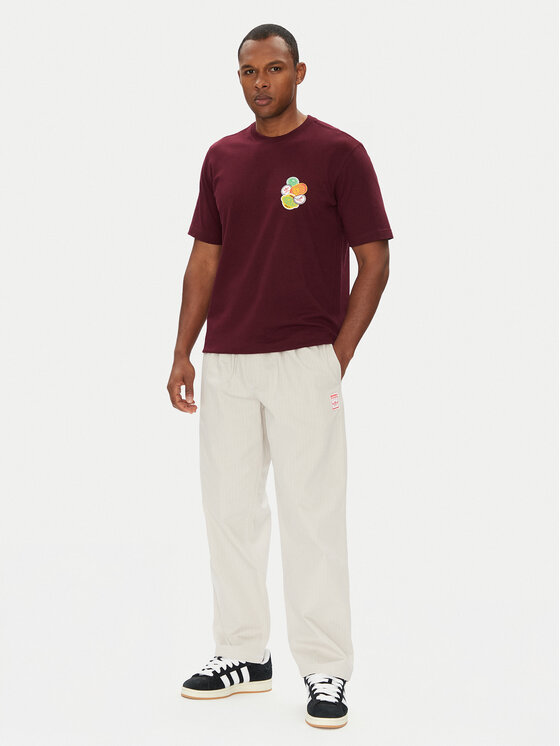 adidas adidas Tričko JW2976 Bordová Loose Fit