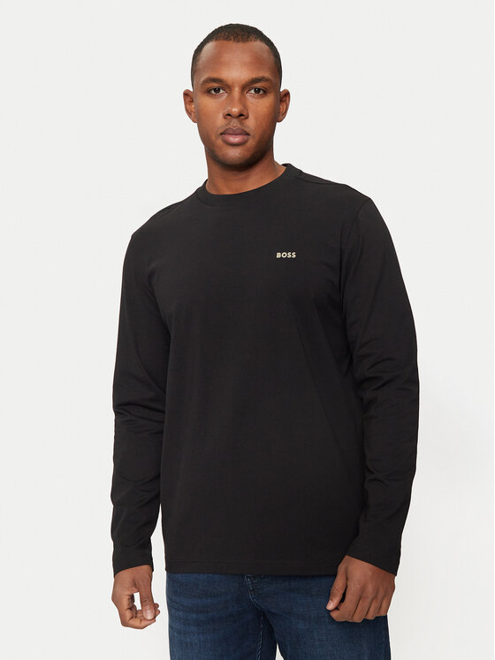 Boss Longsleeve krekls 50506365 Melns Regular Fit