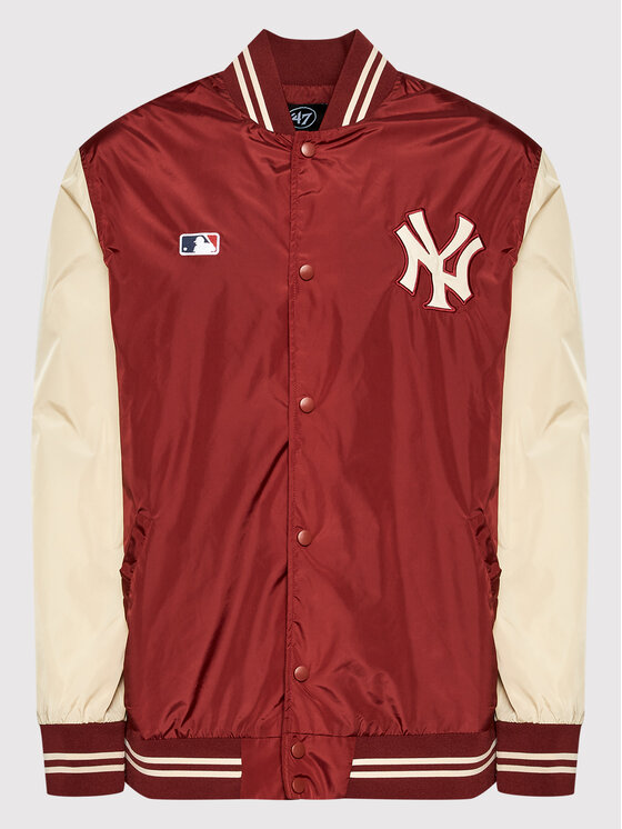 47 Brand 47 Brand Bomber stila jaka New York Yankees BB017PEMDTJ551982CA Bordo Regular Fit