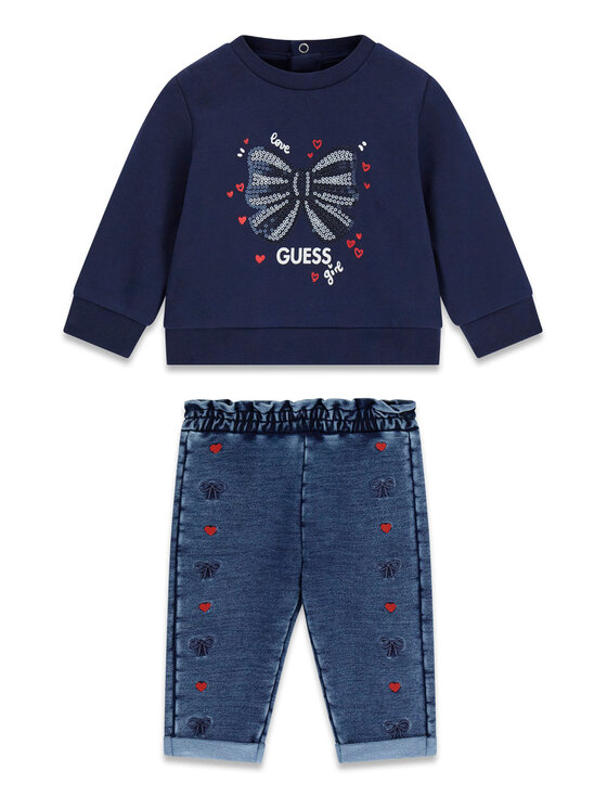 Guess Guess Комплект блуза и панталон A6BG16 K6140 Тъмносин Regular Fit