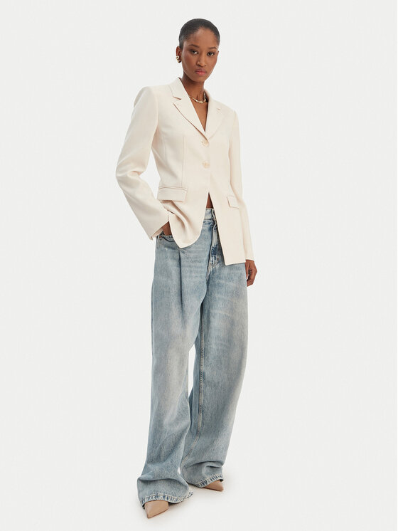 Patrizia Pepe Patrizia Pepe Sako 8S0559/A6F5-W409 Écru Regular Fit