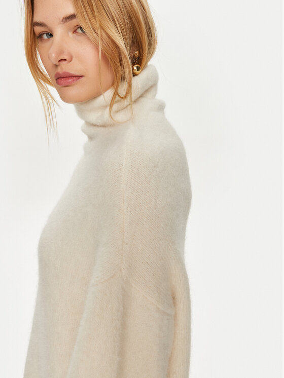 Gestuz Gestuz Rollkragenpullover 10908422 Écru Relaxed Fit