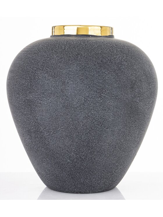MIAhome MIAhome Wazon ceramiczny 27x22x22 cm MEIKO - II Szary